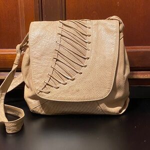 Susan Gail Vintage Tan Leather Crossbody shoulder Bag made in Spain